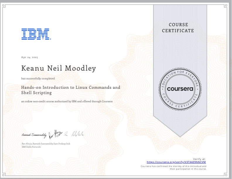 Linux Certificate