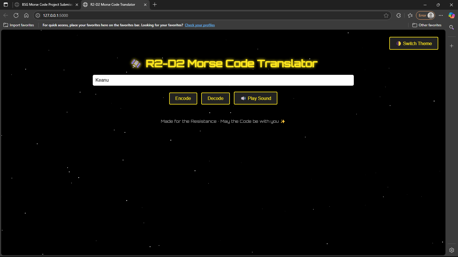 R2D2 Morse Translator